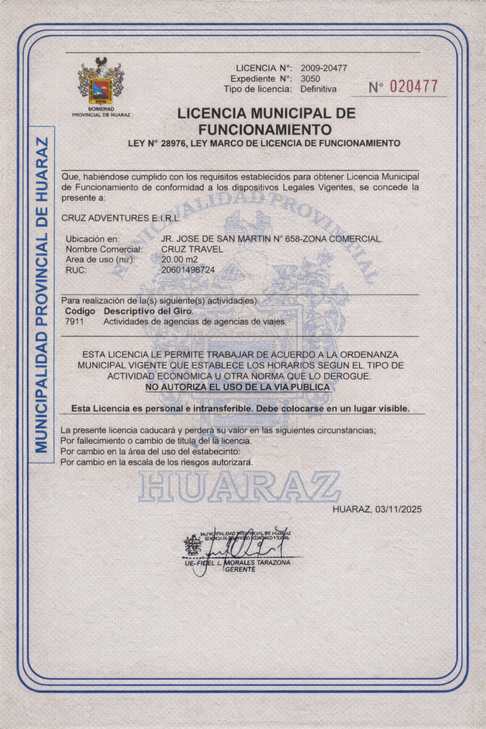 Municipal Operating License